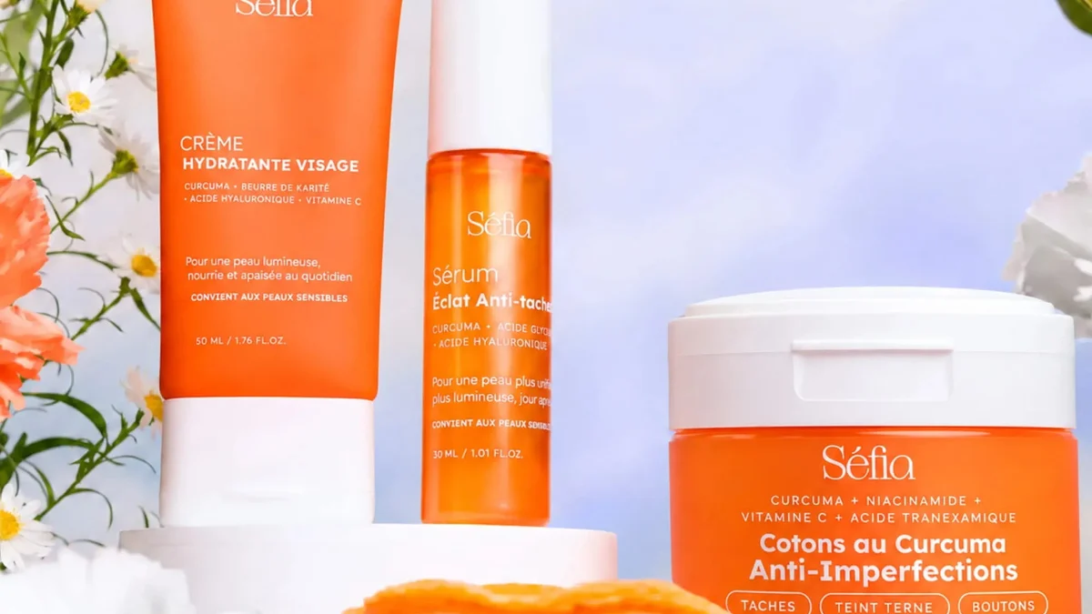 Routine Séfia Starter Glow, trois soins visage au curcuma anti-taches